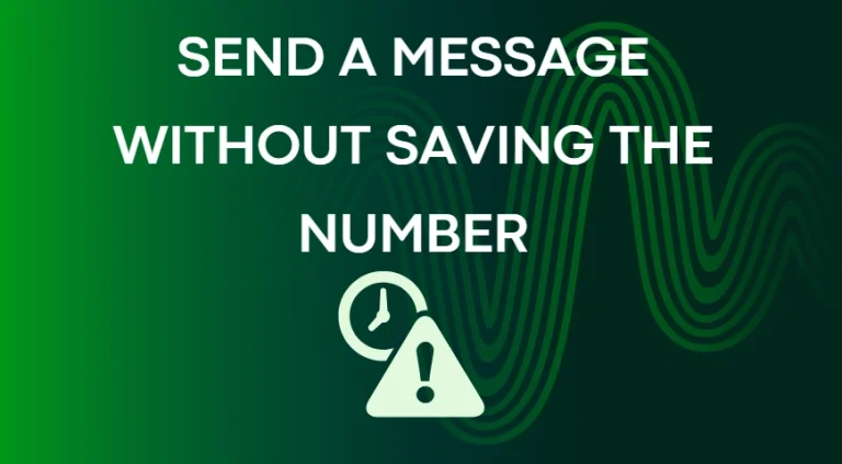 send messages without saving number